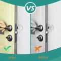 6pcs Door Handle Bumper Pad Self Adhesive Transparent Silicone Wall Protector Anti Bump Washable Reusable Round Door Stopper. 