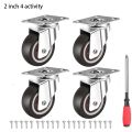 Caster Wheels 1/2 inch, Heavy Duty Furniture Casters Set of 4, Castors No Noise,Designed for Desk,TV Stand,Coffee Table.