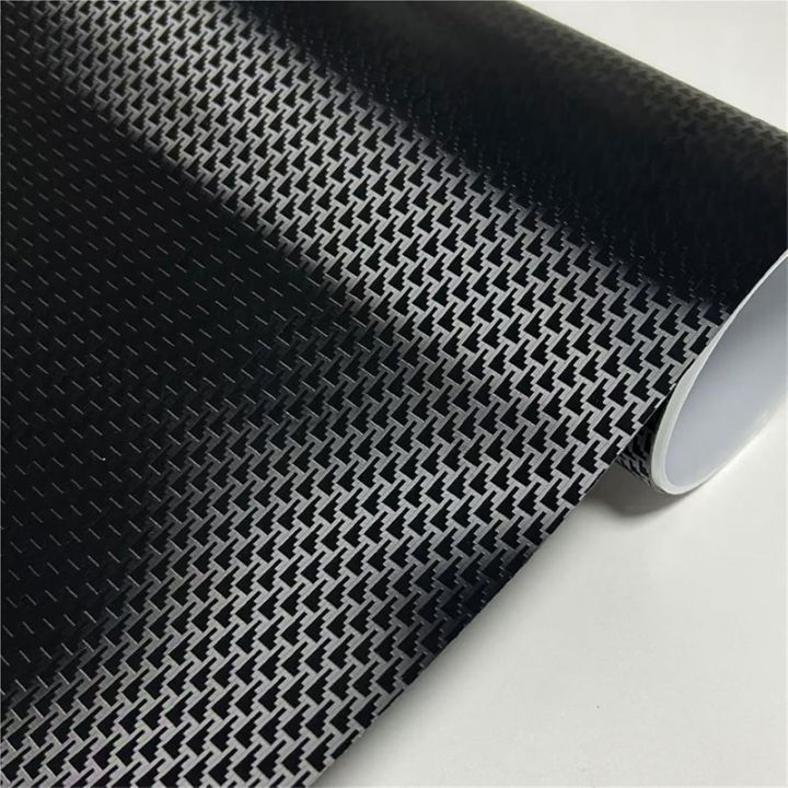 Premium PET Carbon Fiber Vinyl Wrap Film Self Adhesive Aircraft Pattern Decal For Car Wrapping Foil