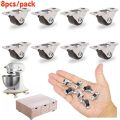 8pcs Multipurpose Silent Casters 0.5" Mini Directional Wheels Tiny Linear Wheel for Furniture,Appliances,DIY Storage Box.