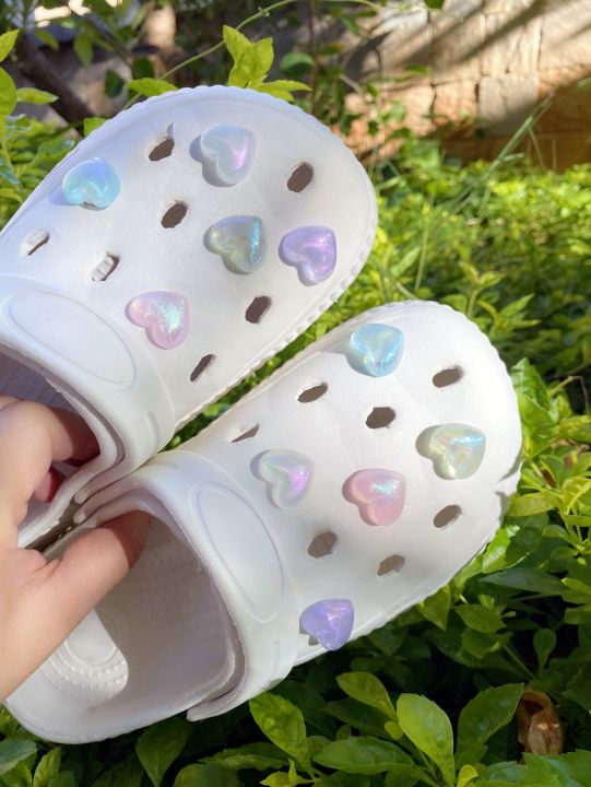 10pcs%20Set%20Heart%20Shaped%20Shoe%20Decoration%20With%20Hole,%20Detachable%20Flower%20Garden%20Shoe%20DIY%20Decorative%20Buckle%20-%20Image%205
