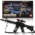 Combat Military Mission Machine Gun with LED Flashing Lights and Sound Effects for Boys Girls Kids Playing Gun Toys. 