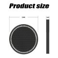 2Pcs Car Bling Rhinestone Cup Holder Drink Pad Interior Decoration Anti-slip Mat Round Durable Coaster Heat Resi Car Accessories.