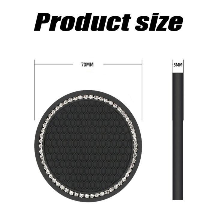 2Pcs%20Car%20Bling%20Rhinestone%20Cup%20Holder%20Drink%20Pad%20Interior%20Decoration%20Anti-slip%20Mat%20Round%20Durable%20Coaster%20Heat%20Resi%20Car%20Accessories%20-%20Image%206