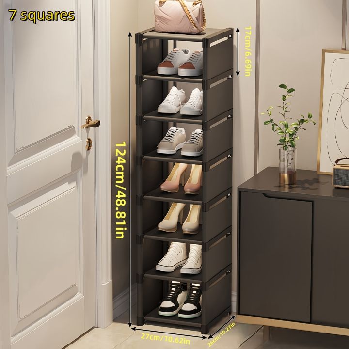 Metal%20Frame%20Shoe%20Rack%20Multi-Tier%20Fabric%20Shelves%20Space%20Saving%20for%20Sneakers%20Sandals%20Entryway%20Easy%20Assembly%20Holiday%20Storage%20-%20Image%206