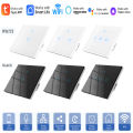 Tuya EU Smart WIFI Touch Switch with Alexa Voice Control for Wall-mounted WiFi Smart Switch with Single Hot Wire. 