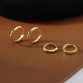 ANENJERY 1 Pair Minimalist Huggie Hoop Earrings For Women Tiny Round Earrings 6mm/8mm/10mm/12mm/15mm. 