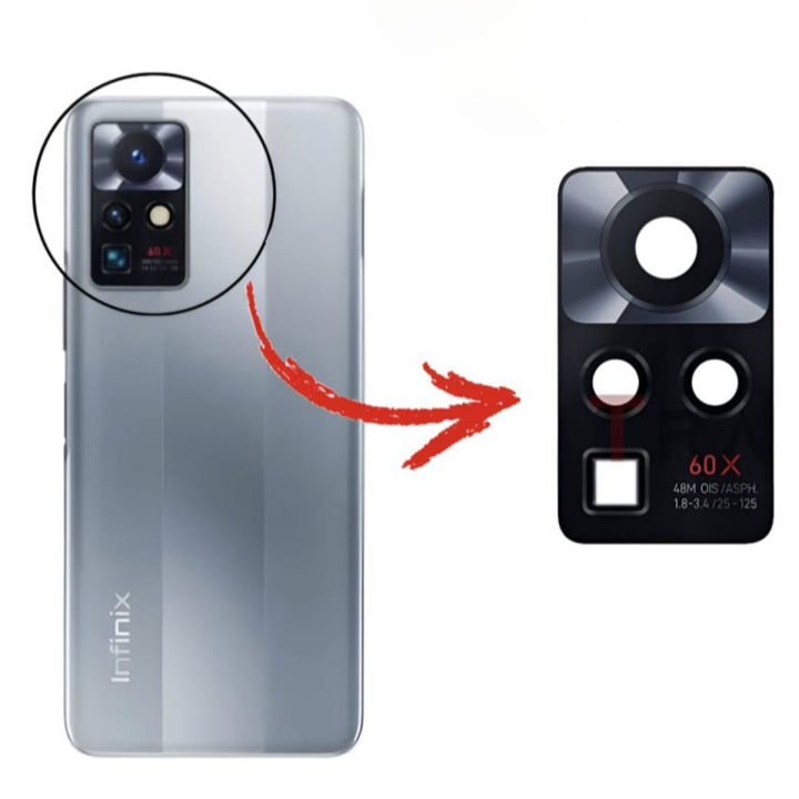 Infinix Zero X Neo Replacement Back Camera Glass Lens - High-Quality Replacement for Damaged Lens, Perfect Fit