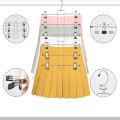 6 Layer Clothes Hangers Multilayer Skirt Trouser Hanger for Pants Non Slip Metal Hanger Clips Clothing Storage Rack Holder.