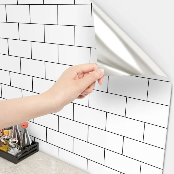 Kitchen%20Cabinets%20Wallpaper%20Wall%20Stickers%20White%20Brick%20Waterproof%20and%20Oil%20Resistant%2040cm%20High%20Temperature%20Resistance%20Adhesive%20Home%20-%20Image%205