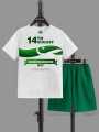 14 August Dress For Baby Boy Independence Day Dress Green And White Dress For Baby Boy. 