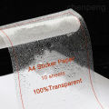 Transparent Vinyl Sticker Paper 10 sheets waterproof Label Sticker A4 white Glossy Matte printable stickers for Inkjet Printer. 