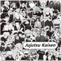 65PCS Black White Jujutsu Kaisen Anime Stickers Decoration Suitcase Scrapbooking Laptop Phone Stationery Manga Kid Sticker. 
