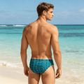 Crocodile Print Swim Trunks Slim Fit Durable Drawstring Man's Triangle Trunks Beach Carnivals Swimming Bathing Trendy Swimsuit. 