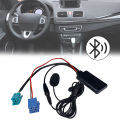 Biurlink Car Bluetooth Module AUX Adapter MIC Handsfree MINI ISO 6Pin AUX Cable for Renault Updatelist Radio.