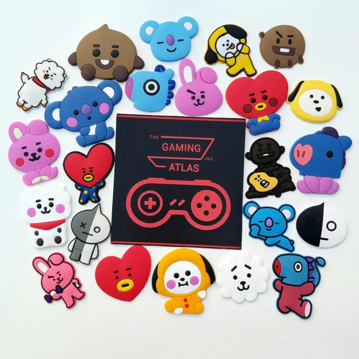 BTS%20PopSocket%20BT21%20Characters%20Cartoon%20Grip%20and%20Stand%20for%20Mobile%20Phones%20and%20Tablets,%201%20Piece%20-%20Image%202