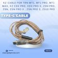 KZ Type C OFC Copper Earphone Cable with Mic Kz Cable For ten mt1, mt1 pro, mt1 max, edx pro , zsn pro, zsn pro X, edx pro X, zs10 pro.