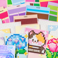 2Style 24pcs/bag Pixel Story Bead Scenery Sticker Book Handbook Material Stickers DIY Photo Frame Scrapbook Notebook Cup Laptop. 