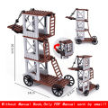 MOC Creative Medieval Castle Royal King's Knight Rome Spartacus Chariot Siege Engine Model Building Blocks Bricks Toys .