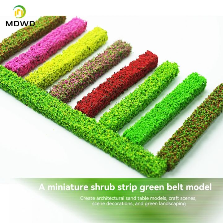 2PCS Shrub Strips Green Sand Table Miniature Model Simulation DIY ...