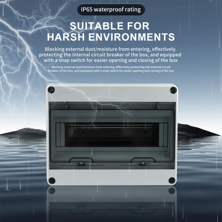 IP65%20Waterproof%20Distribution%20Box%20HT-5/8/12/15/18/24%20Way%20ABS%20Plastic%20Material%20Transparent%20Visual%20Window%20Wall-mounted%20Outdoor%20Use%20-%20Image%204