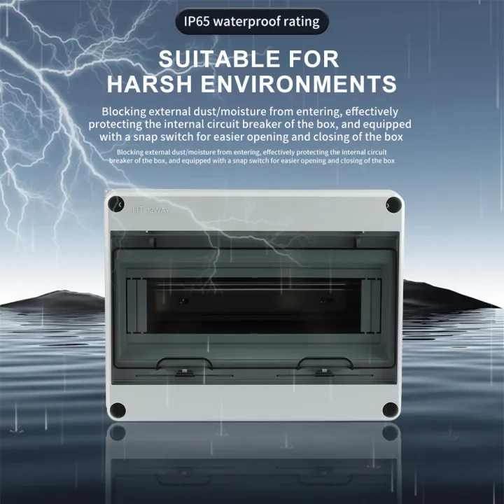 IP65%20Waterproof%20Distribution%20Box%20HT-5/8/12/15/18/24%20Way%20ABS%20Plastic%20Material%20Transparent%20Visual%20Window%20Wall-mounted%20Outdoor%20Use%20-%20Image%204
