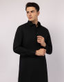 Junaid Jamshed Sticthed BLACK CASUAL MENS KAMEEZ SHALWAR For Men And Boys -Collection:2026- Designcode: JJKS-A-33804/S26/JJ10417-CL. 