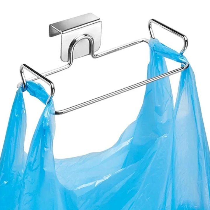 Garbage Kitchen Rack Kitchen Trash Rack Cabinet Door Garbage Bags Holder Stainless Steel ...