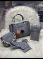 Fashion Inn 5PCS Ladies Handbags with Long Shoulders & Stylish Design I Ladies Hand Bags for Girls I Casual Women PU Leather-Bag Stylish Hand Bag For Girls. 