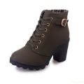 New Spring Winter Fashionable versatile Women Boots Lace-up Fashionable versatile Ladies Shoes comfortable High Heels Boots. 