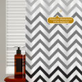 1pc Black White Wavy Stripe Artwork Geometric Shower Curtain Waterproof PEVA Modern Minimalist Bathroom Decor. 