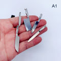 ▶1 Set Doll House Mini Kitchen Knife Cooking Utensils Model for Dollhouse Kitchen Furniture Decoration Accessories Toy.
