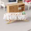 1:12 Dollhouse Miniature Wooden Ironing Board Mini Flat Iron Furniture Model Sewing Life Scene Decor Toy Micro Scene Props.
