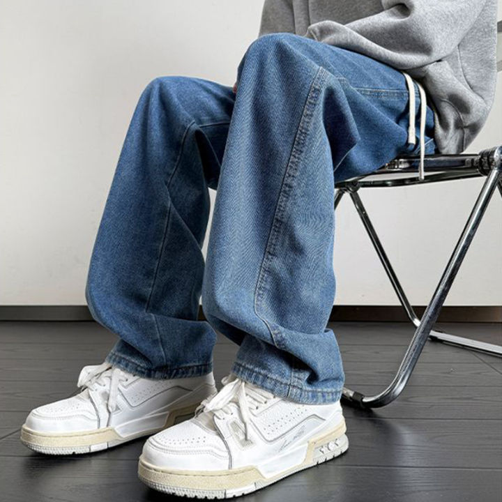 2025%20New%20Men%20Winter%20Casual%20Jeans%20Male%20Fashion%20Loose%20Straight%20Denim%20Pants%20Slim%20Fit%20Elastic%20Waist%20Faded%20Blue%20Light%20Gray%20Trousers%20-%20Image%206