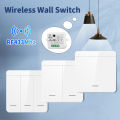 Wireless RF 433Mhz Wall Switch 1/2/3Gang 86 Box Wall Panel Switch Remote Control Interruptor For LED Lighting 10A AC 100-240V. 
