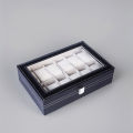 12-Slot Watch Storage Box Organizer for Watch Lovers - Stylish Watch Box with Convenient Compartments. 