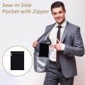High Quality with Zipper Sew-in Side Hidden Pocket Solid Color Polyester Inside Security Pocket Durable Inside Pockets. 