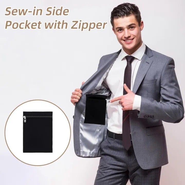 High%20Quality%20with%20Zipper%20Sew-in%20Side%20Hidden%20Pocket%20Solid%20Color%20Polyester%20Inside%20Security%20Pocket%20Durable%20Inside%20Pockets%20-%20Image%203