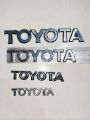 Car Monogram Logo XE Saloon Silver Toyota Car monogram Logo Emblem (1 Pis) 3D Sticker Nickel Plastic Car accessories Decoration Item.