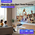 Magcubic 8K HY450 Projector HY-450 smart Android projector 900ANSI Ultra Short Throw indoor outdoor Allwinner H716 BT5.4 Auto Offset Electronic Focus WIFI6 Dual speaker home theater projector system home cenima. 