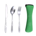 Picnic Set Tableware Washable with Zipper Travel Cutlery Kit Case Portable Pouch for Dinner Household Tool Travel Camping Spoon. 