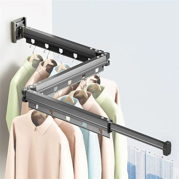 Folding%20Space%20Saver%20Hanger%20Wall-Mounted%20Foldable%20Aluminum%20Alloy%20Clothes%20Drying%20Rack%20for%20Balcony%20Bedroom%20Kitchen%20Living%20Room%20-%20Image%203