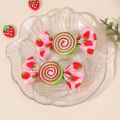 2Pcs Candy Bow Hair Clips Sweet Strawberry Heart Print Hairpins Rainbow Barrette For Girls Kids Children Headwear Accessories.