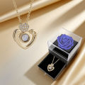 Elegant 100 Languages Projection Pendant Necklaces With Rose  Box For Women Girlfriend Wife  Valentine Jewelry. 