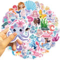 50Pcs Little Mermaid Stickers for phone Laptop, Cups, Water Bottles.