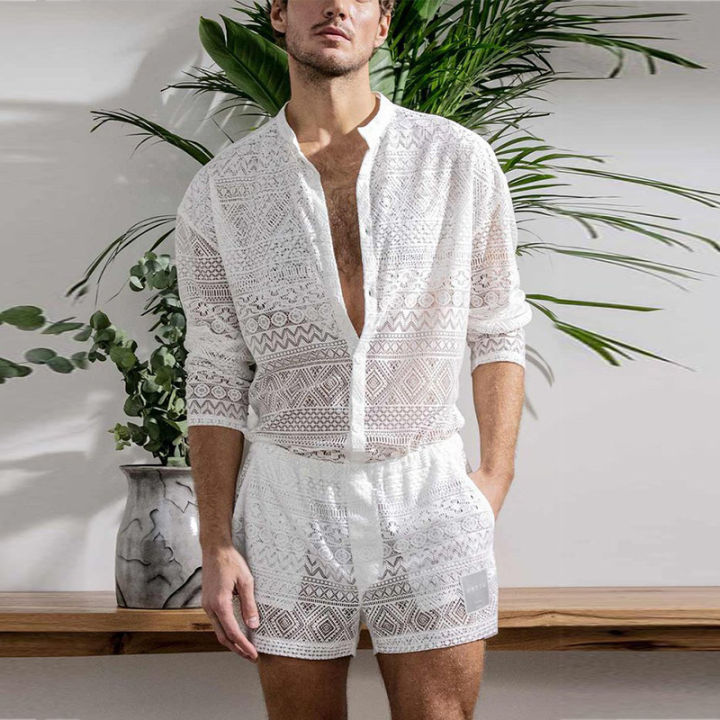 Long-Sleeved%20Shirt%20Casual%20Shorts%20Fashionable%20Men's%20Suit%20with%20Summer%20Suit%20Sportswear%20-%20Image%205
