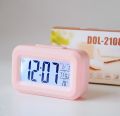 Portable mini digital alarm clock snoonze mute Desktop Clock with calendar. 