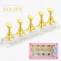 Nail Holder False Nail Tip 5pcsPractice Stand Crystal Base Magnetic Holder Nail Art Display For Art Salon DIY & Practice Tools. 