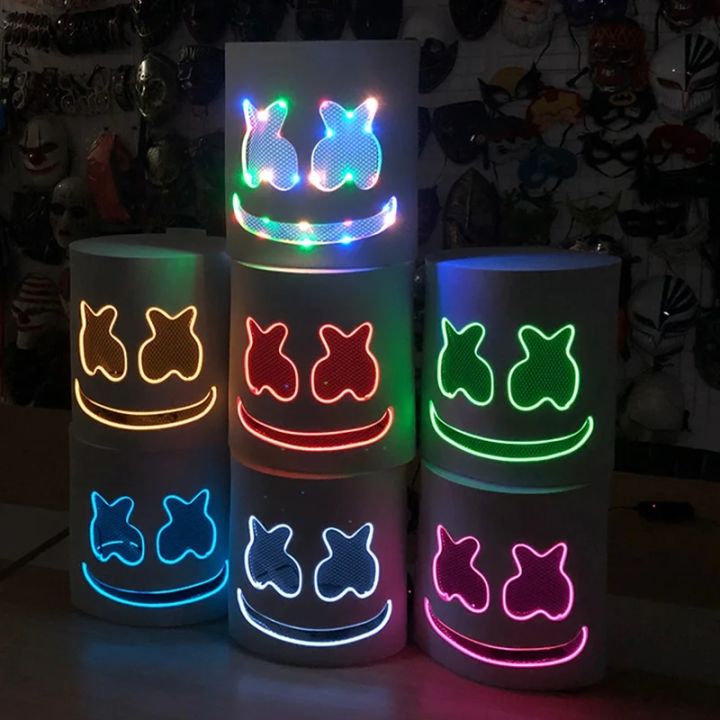 Halloween%20Light%20Up%20Mask%20Full%20Face%20LED%20Neon%20Marshmallow%20Mask%20Headgear%20Luminous%20DJ%20Music%20Festival%20Props%20Cosplay%20Rave%20Party%20Mask%20-%20Image%204