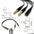 1 female to 2 3.5mm male plug y splitter stereo audio adapter cable. 